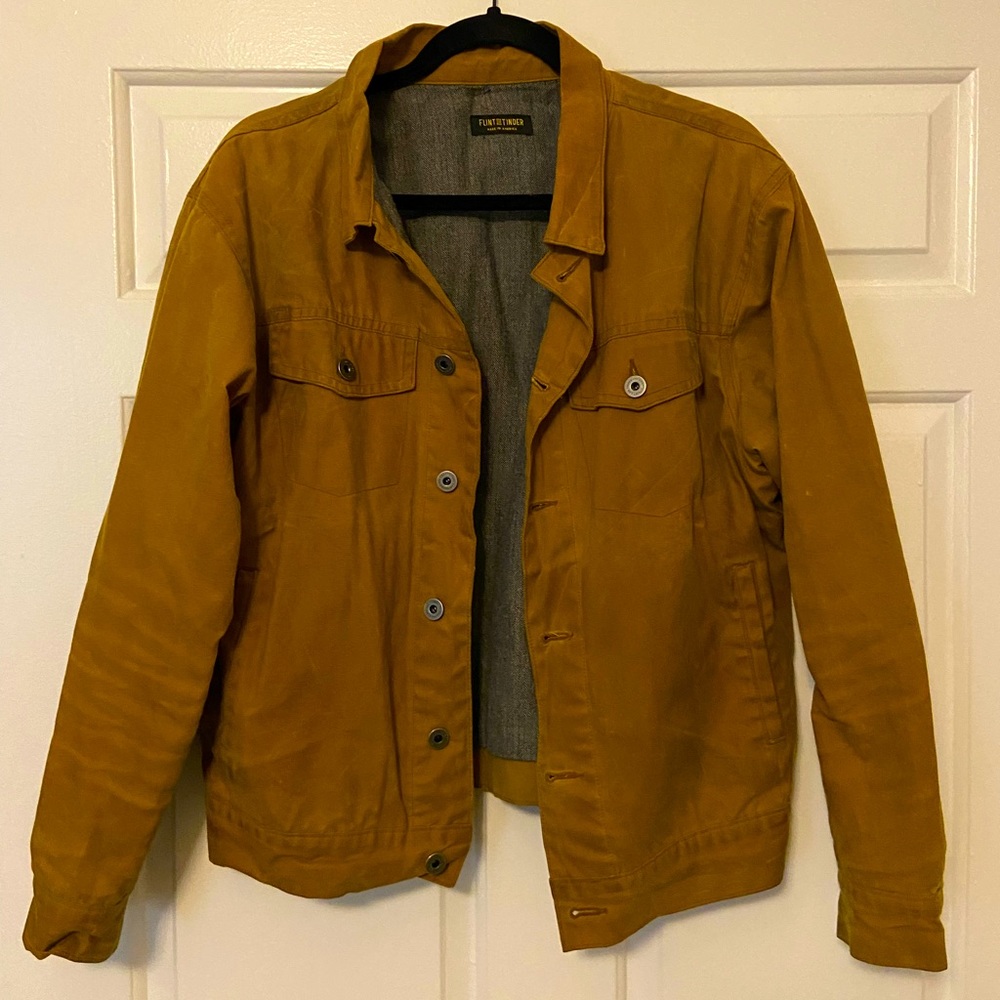 Flint & Tinder flannel lined Wax Trucker Jacket